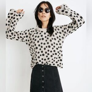 Madewell Leopard Dot Pullover Sweater Medium